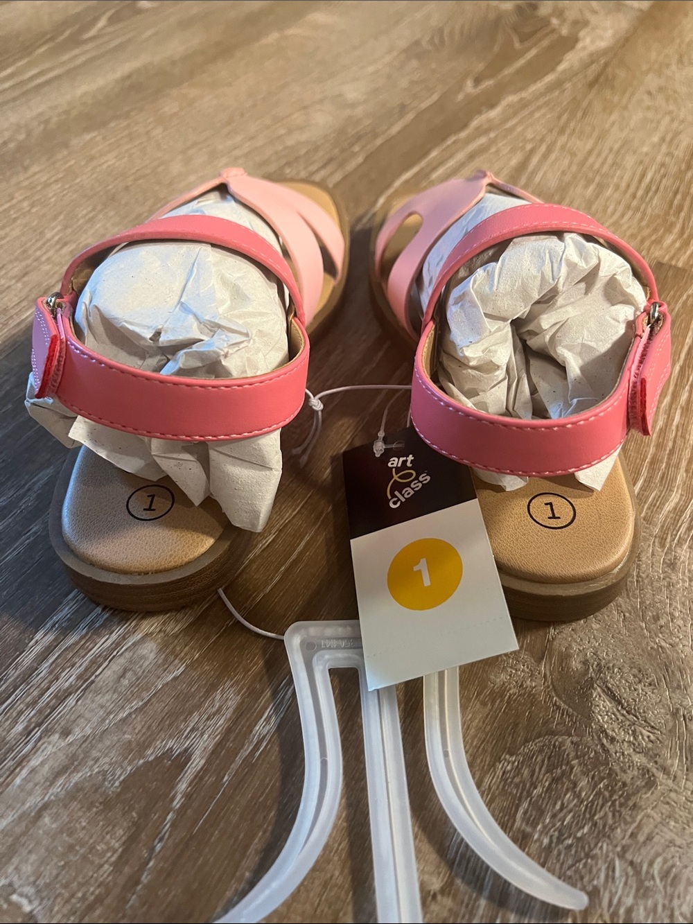 Art Class NWT Auden Multi Pink Sandals size 1 - Picture 5 of 8